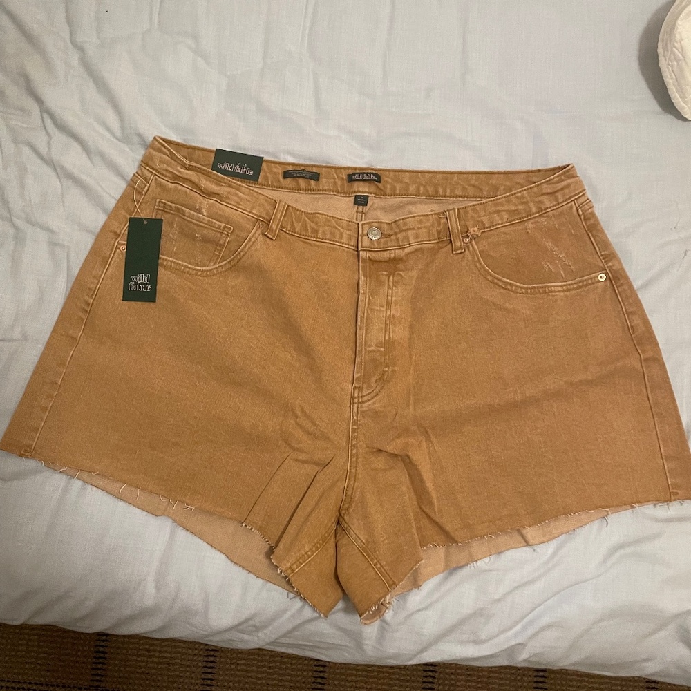 Wild Fable High-Rise Curvy Cutoff Shorts